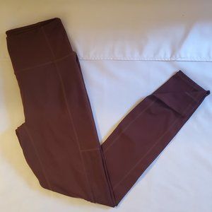 Fabletics Motion 365 High Waisted Burgundy Athletic Leggings Size Medium
